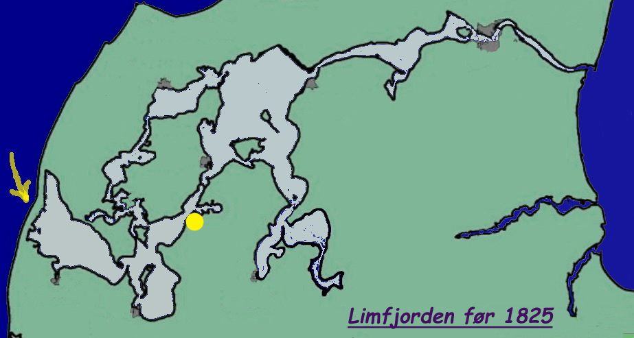 Kort 1-1 Limfjorden før 1825a